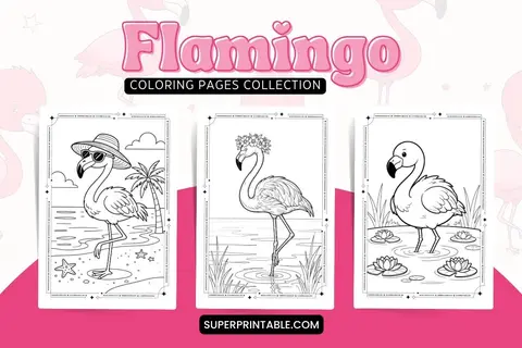 15+ Flamingo Coloring Pages