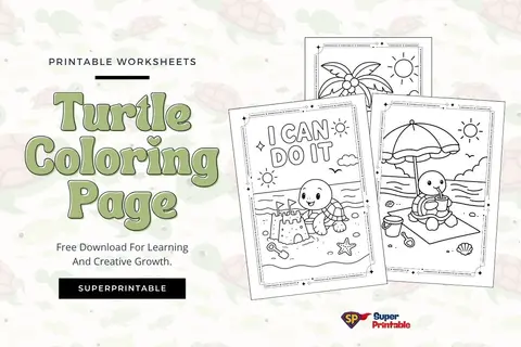 15+ Turtle Coloring Pages Feature Image