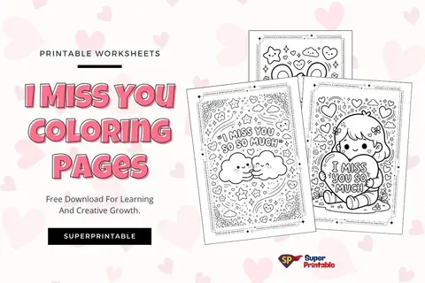 20+ I Miss You Coloring Pages Feature Image