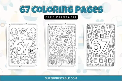 25+ 67 Coloring Pages Feature Image