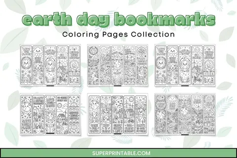 30+ Earth Day Bookmarks Coloring Pages Feature Image