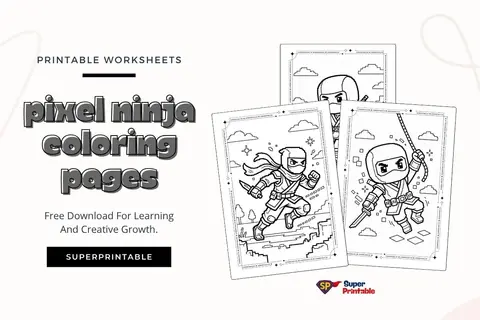 35+ Pixel Ninja Coloring Pages