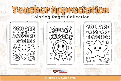35+ Teacher Appreciation Coloring Pages Feature Image