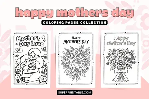 40+ Happy Mothers Day Coloring Pages