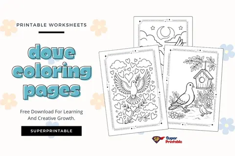 60+ Dove Coloring Pages Feature Image
