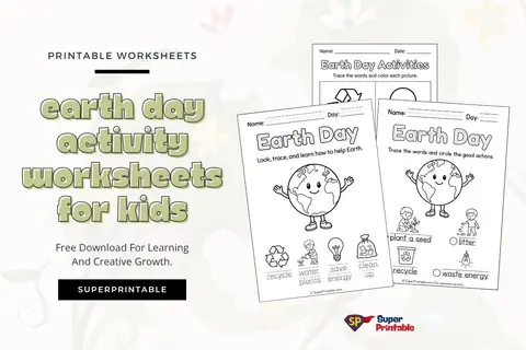 7 Earth Day Activity Worksheets for Kids Feature Image