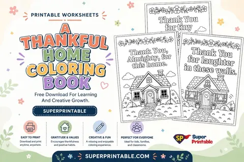 A Thankful Home Coloring Book Feature Image