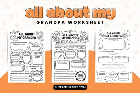 All About My Grandpa Worksheet Feature Image