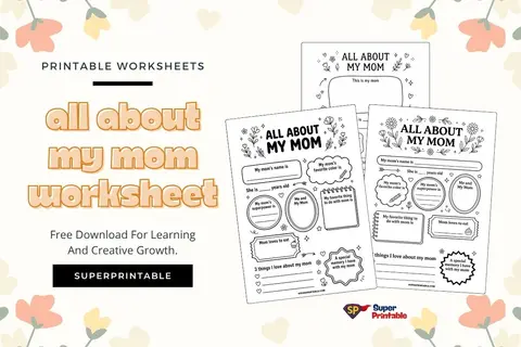All About My Mom Worksheet Feature Image