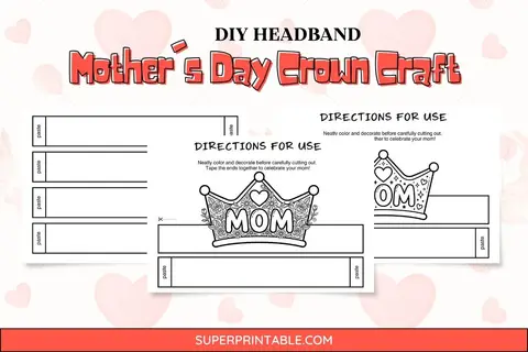 DIY Headband Mother's Day Crown Craft Feature Image