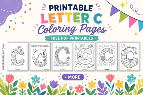 30 Letter C Coloring Pages 
