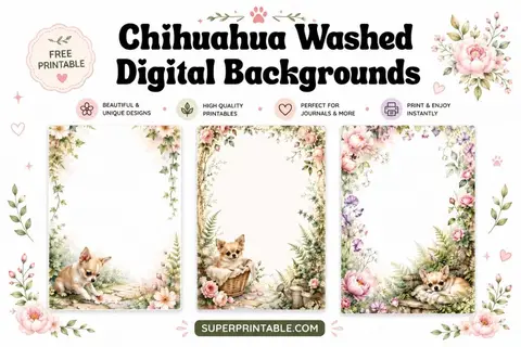 12+ Chihuahua Washed Digital Backgrounds Feature Image
