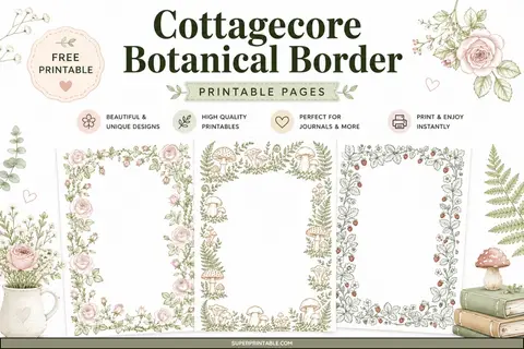 12+ Cottagecore Botanical Border Feature Image