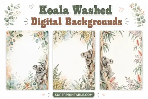 12+ Koala Washed Digital Backgrounds Feature Image
