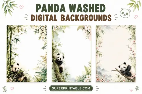 12+ Panda Washed Digital Backgrounds