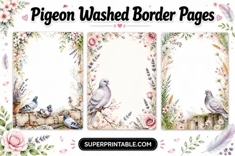 12+ Pigeon Washed Border Pages Feature Image