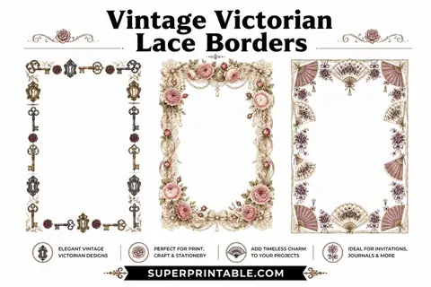 12+ Vintage Victorian Lace Borders Feature Image