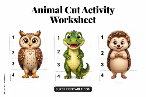 15+ Animal Cut Activity Worksheet Feature Image