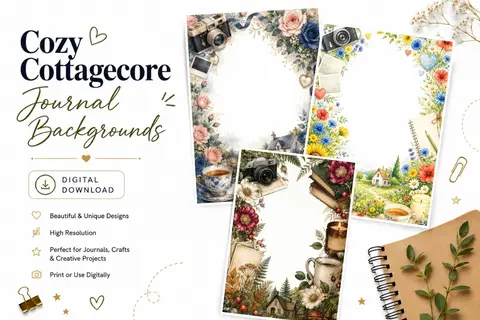 18+ Cozy Cottagecore Journal Backgrounds