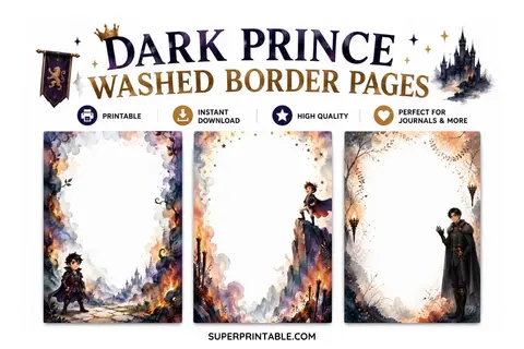 18+ Dark Prince Washed Border Pages Feature Image