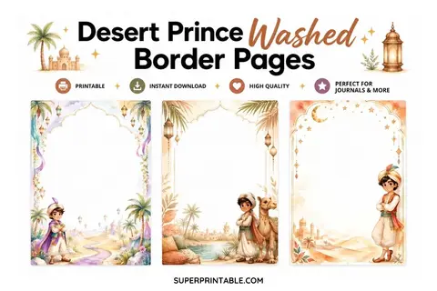 18+ Desert Prince Washed Border Pages Feature Image