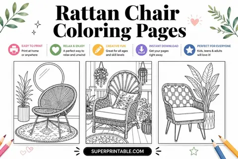 18+ Rattan Chair Coloring Pages Feature Image