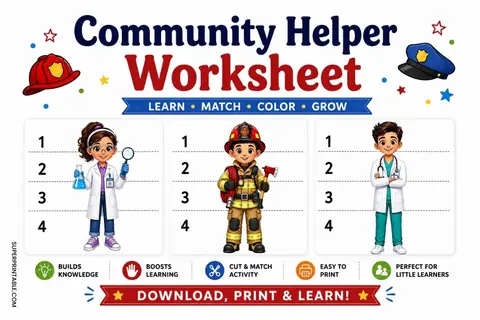 20 Community Helper Worksheet Feature Image
