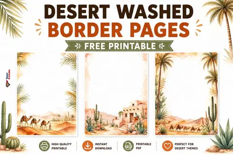 20 Desert Washed Border Pages Feature Image
