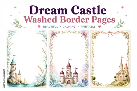 20 Dream Castle Washed Border Pages Feature Image