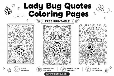 20 Lady Bug Quotes Coloring Pages Feature Image