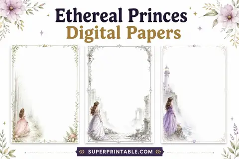 24+ Ethereal Princes Digital Papers Feature Image