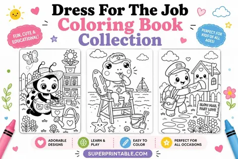 25+ Dress For The Job Coloring Book Collection Feature Image
