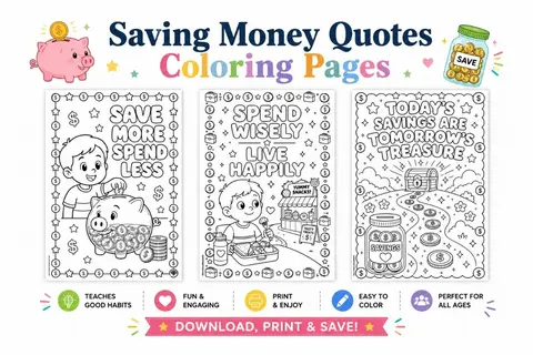 28+ Saving Money Quotes Coloring Pages