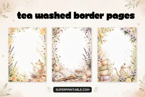 Tea Washed Border Pages Feature Image
