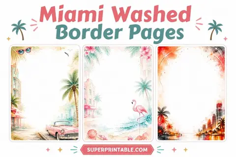 15+ Miami Washed Border Pages Feature Image
