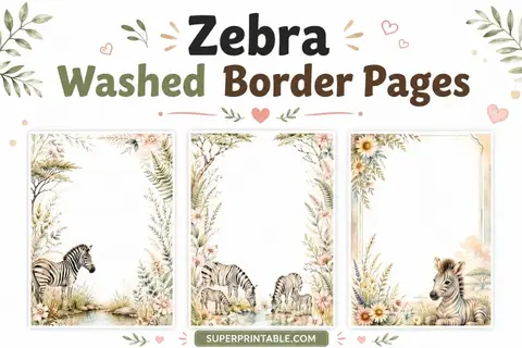 15+ Zebra Washed Border Pages Feature Image