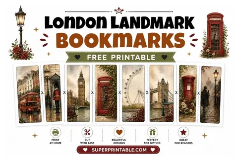 16 London Landmark Bookmarks Feature Image