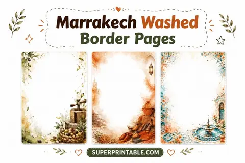 19 Marrakech Washed Border Pages