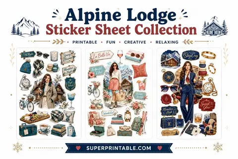 20 Alpine Lodge Sticker Sheet Collection Feature Image