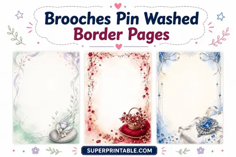 20 Brooches Pin Washed Border Pages Feature Image