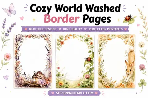 20+ Cozy World Washed Border Pages Feature Image