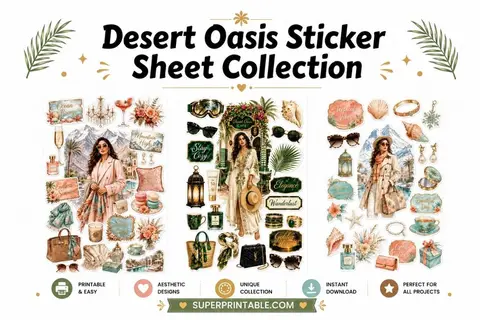20 Desert Oasis Sticker Sheet Collection Feature Image