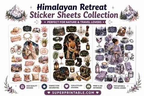 20 Himalayan Retreat Sticker Sheets Collection Feature Image