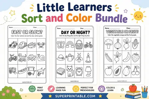 20+ Little Learners Sort and Color Bundle Feature Image