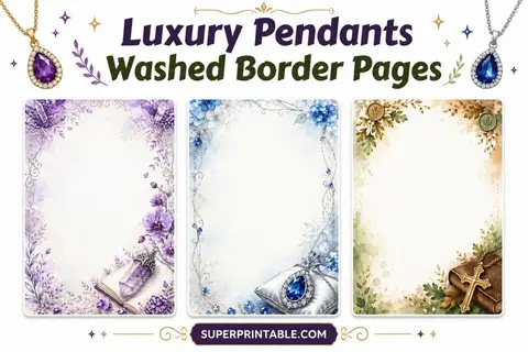 20 Luxury Pendants Washed Border Pages Feature Image