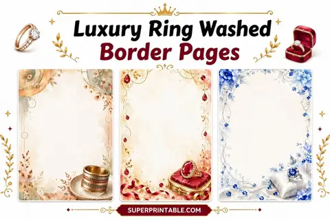 20 Free Luxury Ring Washed Border Pages