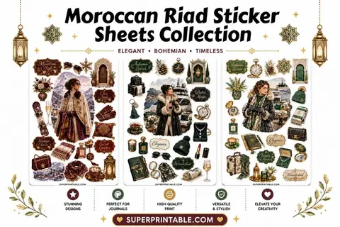 20+ Moroccan Riad Sticker Sheets Collection Feature Image