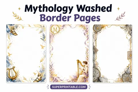 20+ Mythology Washed Border Pages Feature Image