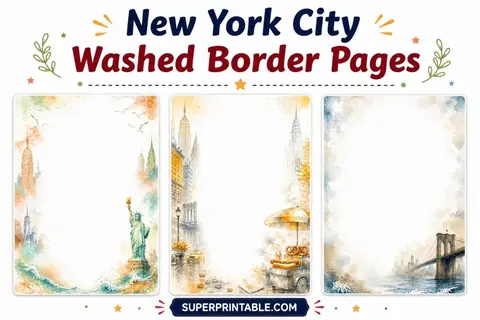 20 New York City Washed Border Pages Feature Image