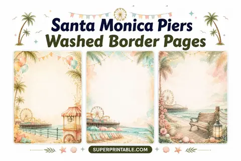 20 Santa Monica Piers Washed Border Pages Feature Image